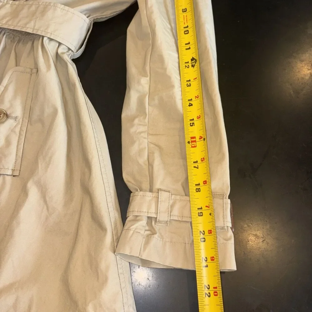 Ralph Lauren Polo Big Girls Lightweight Princess Trench Coat 12 Tan Belt Collar